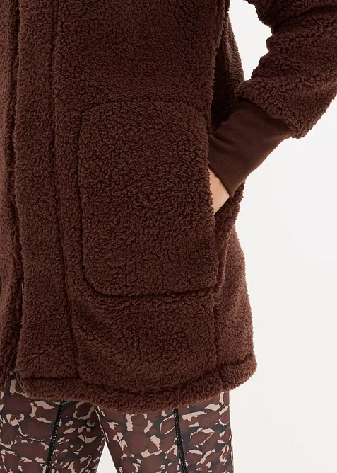 Teddy fleece vest, oversized, bonprix