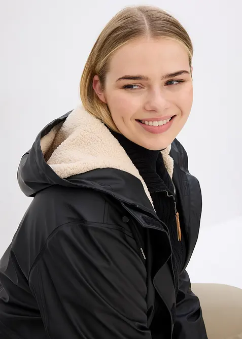 Waterdichte regenjas met teddy voering, bonprix