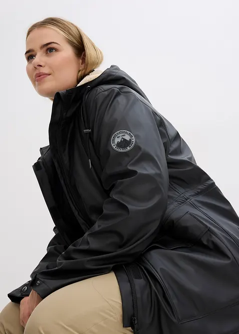 Waterdichte regenjas met teddy voering, bonprix