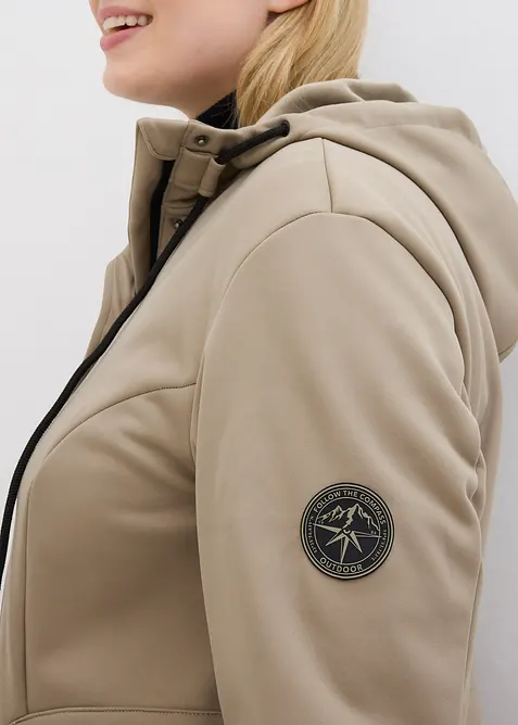 Super stretch softshell parka, waterafstotend, bonprix