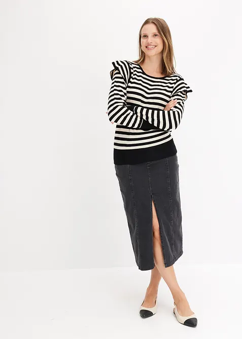 Fijn gebreide trui van een zachte viscosemix, bonprix