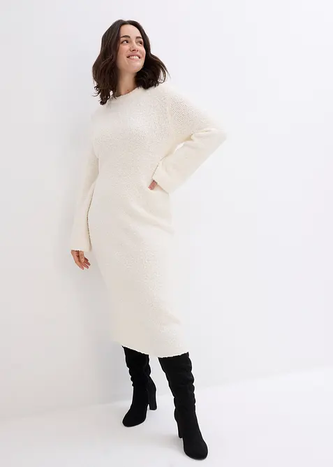 Gebreide jurk van boucl&eacute;, bonprix