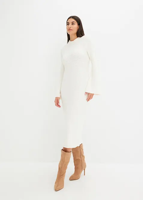 Gebreide jurk van bouclé, bonprix