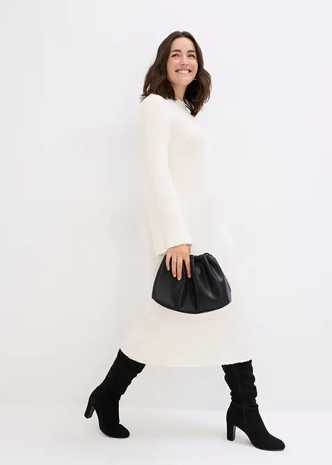 Gebreide jurk van boucl&eacute;, bonprix