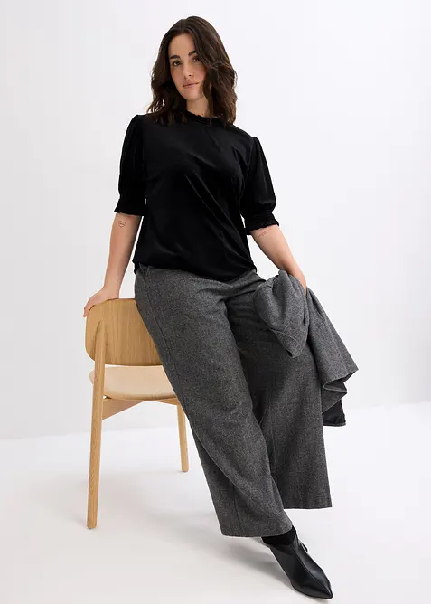 Shirt van zacht fluweel, bonprix