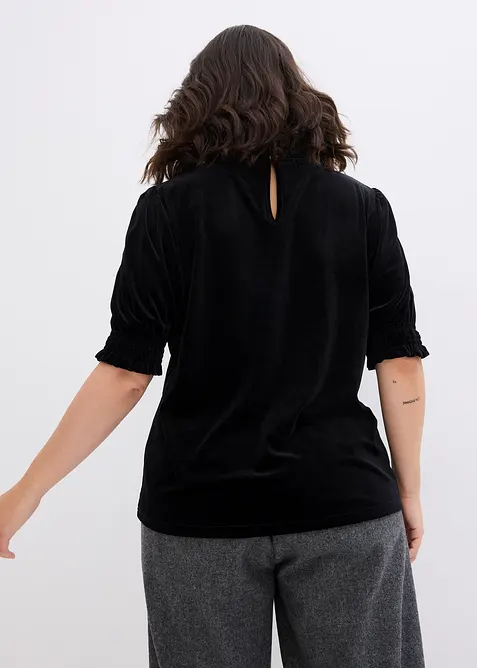 Shirt van zacht fluweel, bonprix