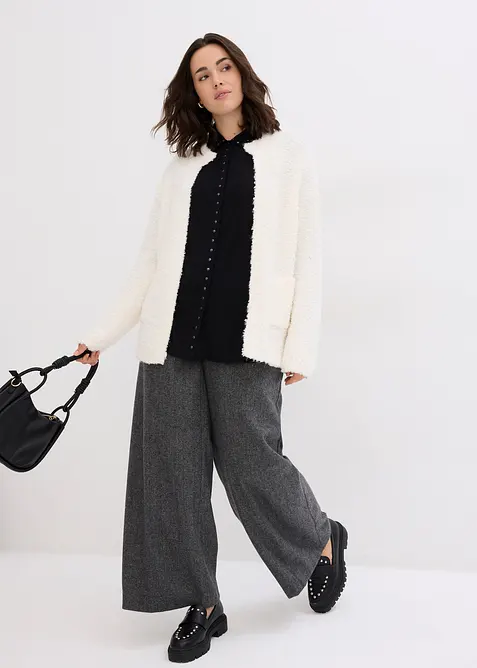 Overhemdblouse met glittersteentjes, bonprix