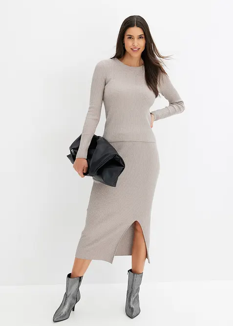 Fijngebreide trui in een zachte viscosemix, bonprix