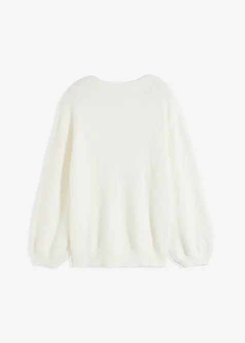 Oversized trui met diep rugdecolleté, bonprix