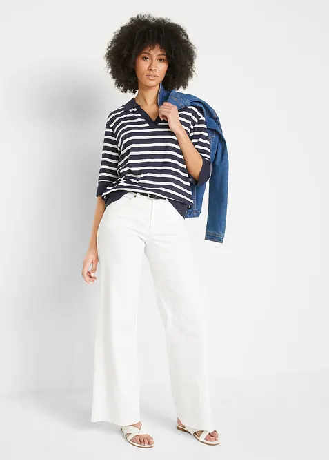 Poloshirt van katoen-viscosemix, bonprix