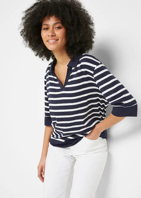 Poloshirt van katoen-viscosemix, bonprix