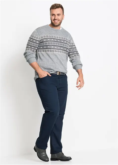 Regular fit stretch thermobroek met een zachte flanellen voering, straight, bonprix