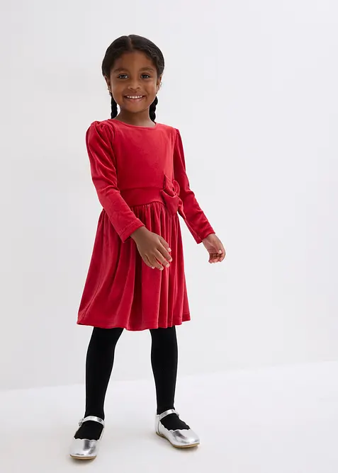 Meisjes jurk van fluweel, bonprix