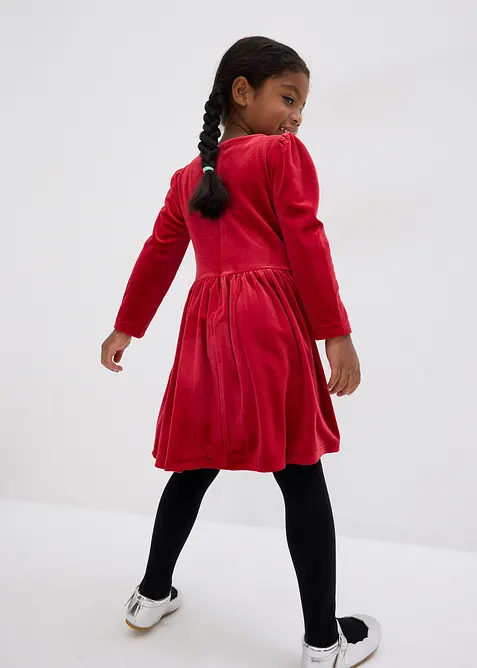 Meisjes jurk van fluweel, bonprix