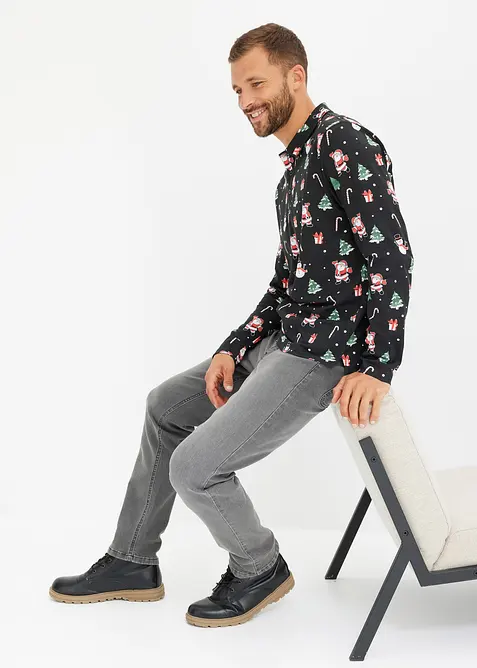 Poloshirt met kerstmotief, bonprix