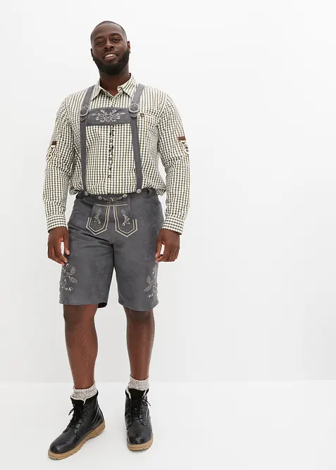 Tiroler bermuda van imitatieleer, bonprix