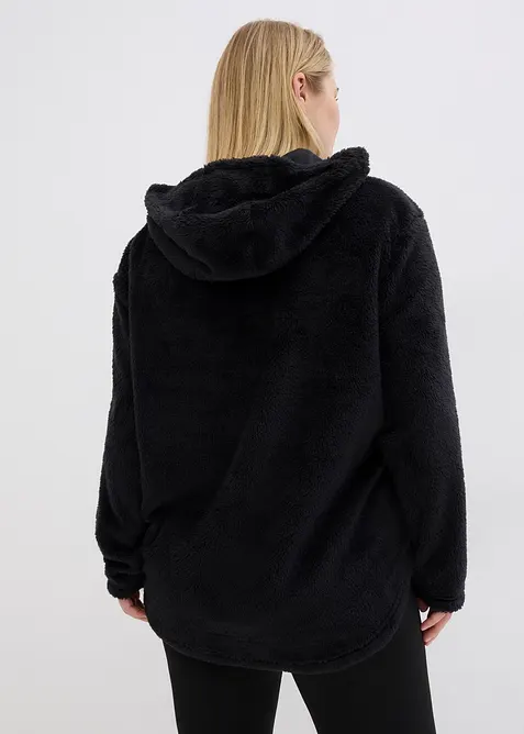Lange trui van zacht fleece, oversized, bonprix