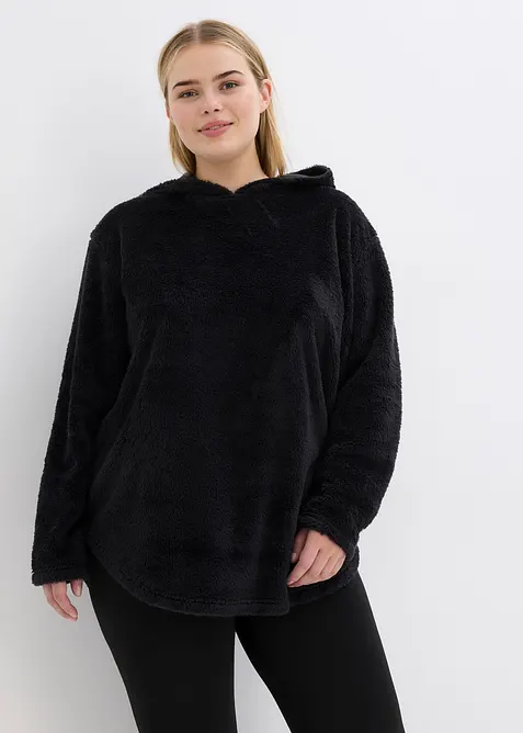 Lange trui van zacht fleece, oversized, bonprix
