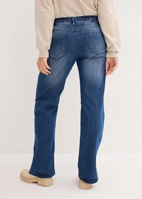 Wide leg jeans met comfortband, high waist, bonprix