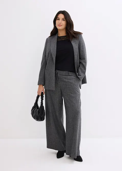 Wollen blazer met visgraatpatroon, bonprix