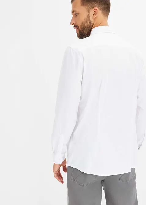 Stretch overhemd met lange mouwen, regular fit, bonprix