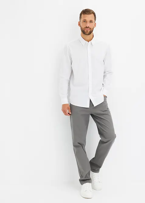 Stretch overhemd met lange mouwen, regular fit, bonprix