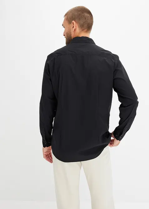 Stretch overhemd met lange mouwen, regular fit, bonprix