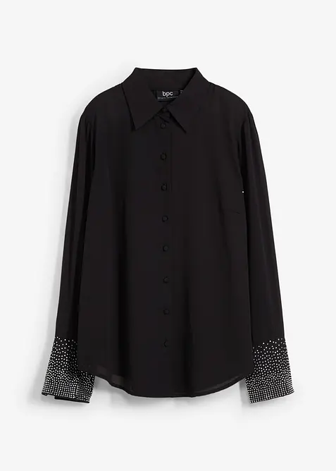 Overhemdblouse met glittersteentjes, bonprix