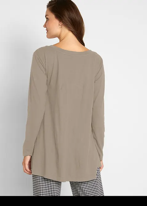 Longsleeve van een katoen/viscose-mengsel, bonprix