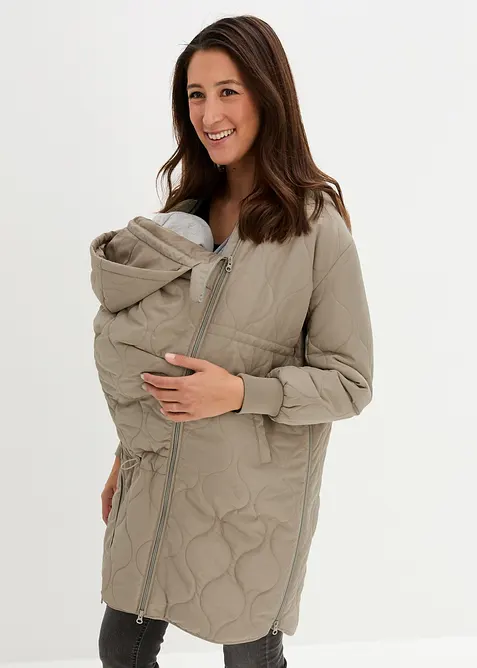 Lange, gewatteerde zwangerschapsjas/draagjas, bonprix