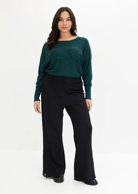 Trui met applicatie van strass, bonprix