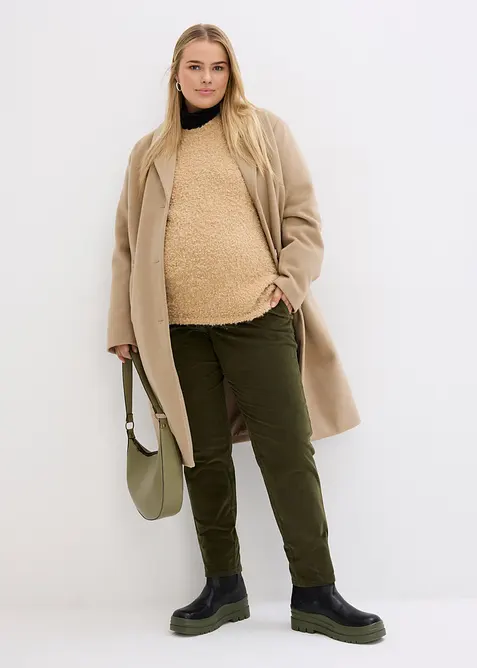 Corduroy broek in een biologische katoenmix, loose fit, bonprix