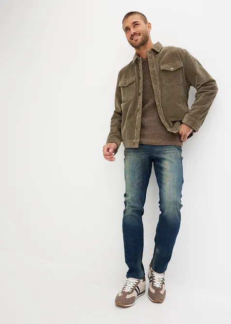 Lichte slim fit stretch jeans, straight, bonprix