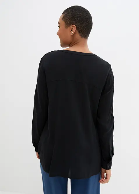 Tuniek met V-hals, lange mouw, bonprix