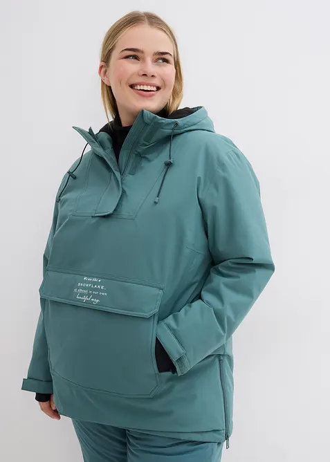waterdichte outdoor instap ski-jas met fleece voering, oversized, bonprix