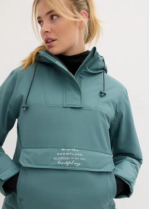waterdichte outdoor instap ski-jas met fleece voering, oversized, bonprix