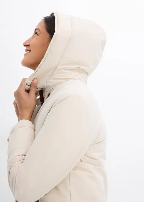 Lange winterjas met teddy in de capuchon, bonprix