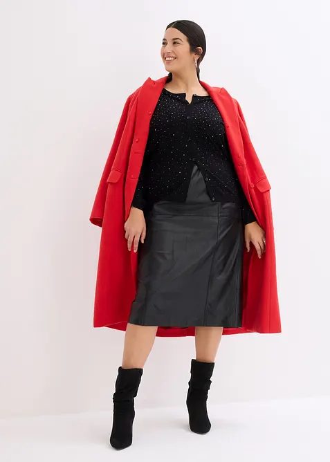 Vest met glittersteentjes, bonprix