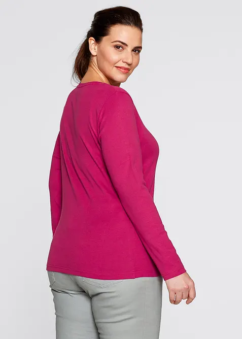 Katoenen longsleeve met ronde hals, bonprix