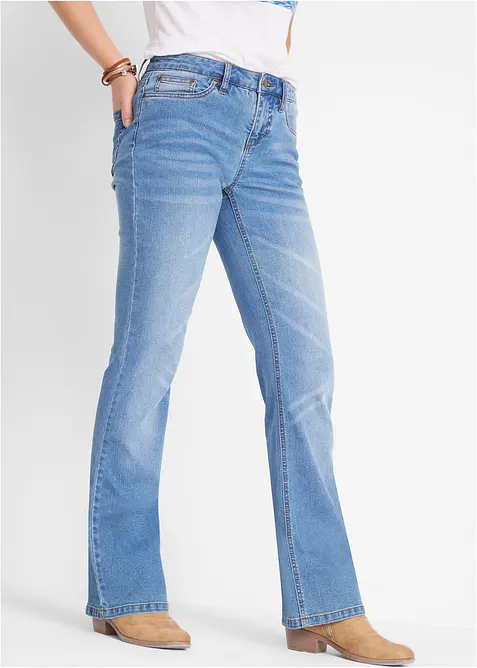 Comfort stretch jeans, bootcut, mid waist, bonprix