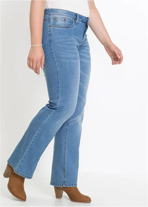 Comfort stretch jeans, bootcut, mid waist, bonprix