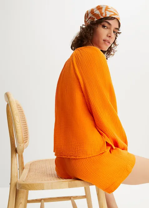 Oversized blouse van mousseline, bonprix