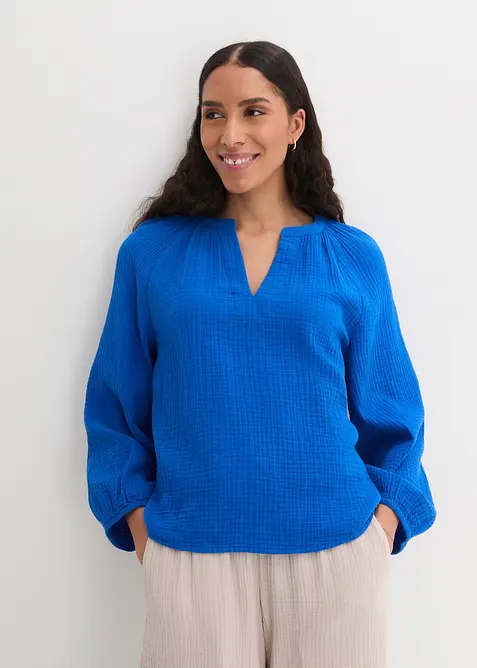 Oversized blouse van mousseline, bonprix