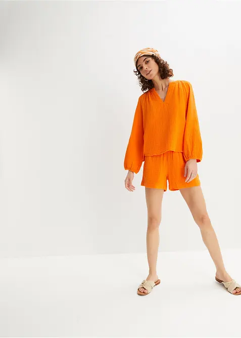 Oversized blouse van mousseline, bonprix