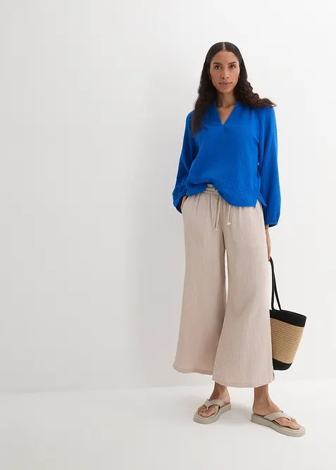 Oversized blouse van mousseline, bonprix