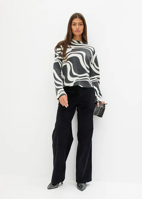 Zacht, geribd shirt, bonprix