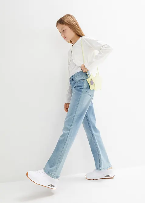Bootcut meisjes jeans, mid waist, bonprix