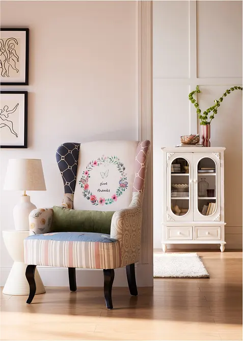 Oorfauteuil met speelse print, bonprix