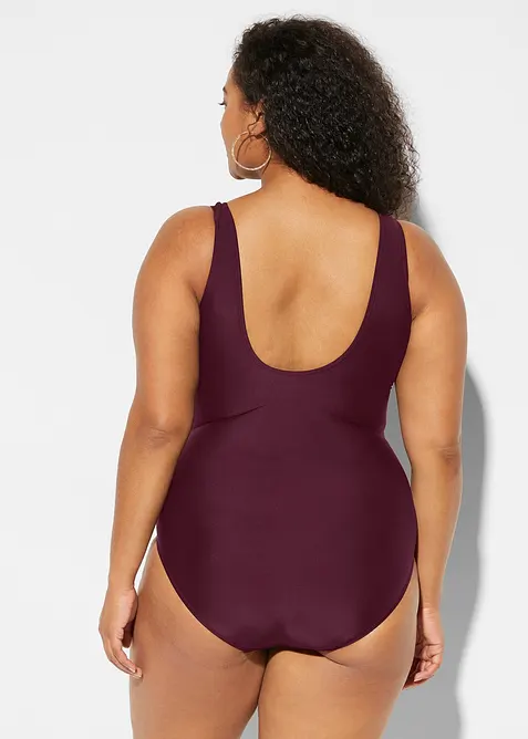 Corrigerend badpak met sierplooitjes, licht corrigerend, bonprix