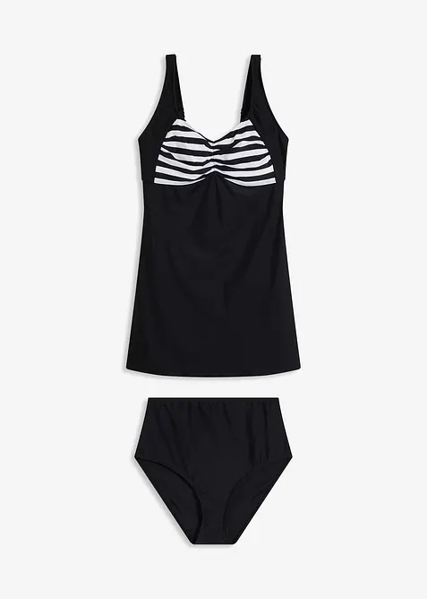 Lange tankini met high waist bikinibroekje (2-dlg. set), bonprix
